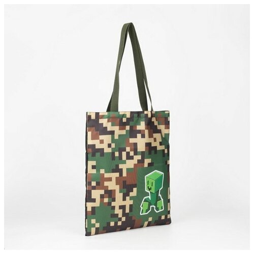 фото Сумка-шопер "камуфляж", без молнии, без подкладки, цвет зелёный/коричневый nazamok