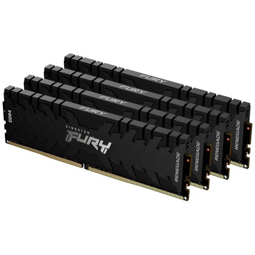 DIMM 128Gb 4х32Gb DDR4 PC25600 3200MHz Kingston Fury Renegade Black KF432C16RBK4128 7237000₽