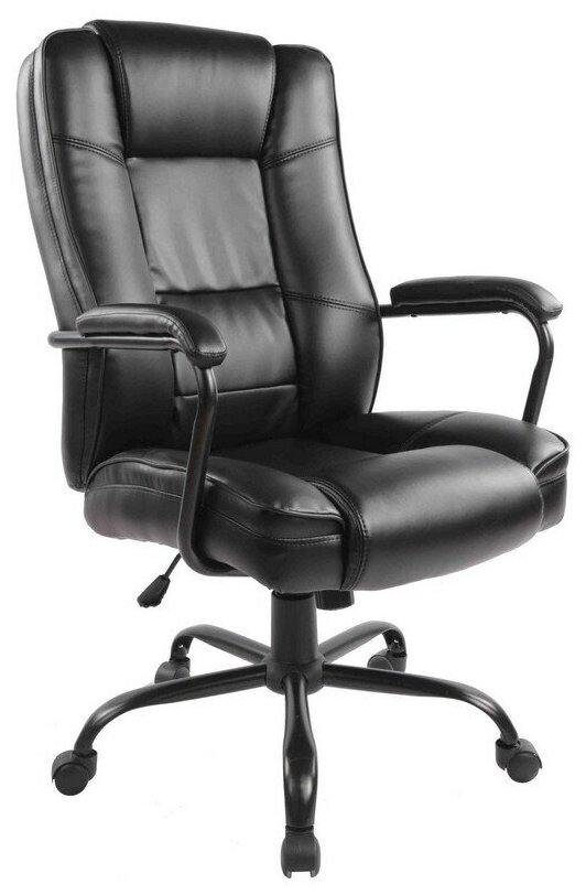 Кресло BN_Dp_EChair-584 TR рецикл. кожа черный, металл черный