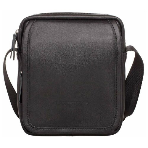 фото Небольшая кожаная сумка через плечо parker black lakestone 957031/bl