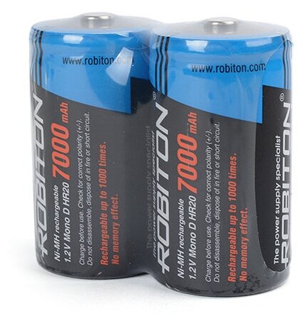 Robiton Аккумулятор Robiton Ni-MH D 7000mAh SR2, 2шт (7000MHD)