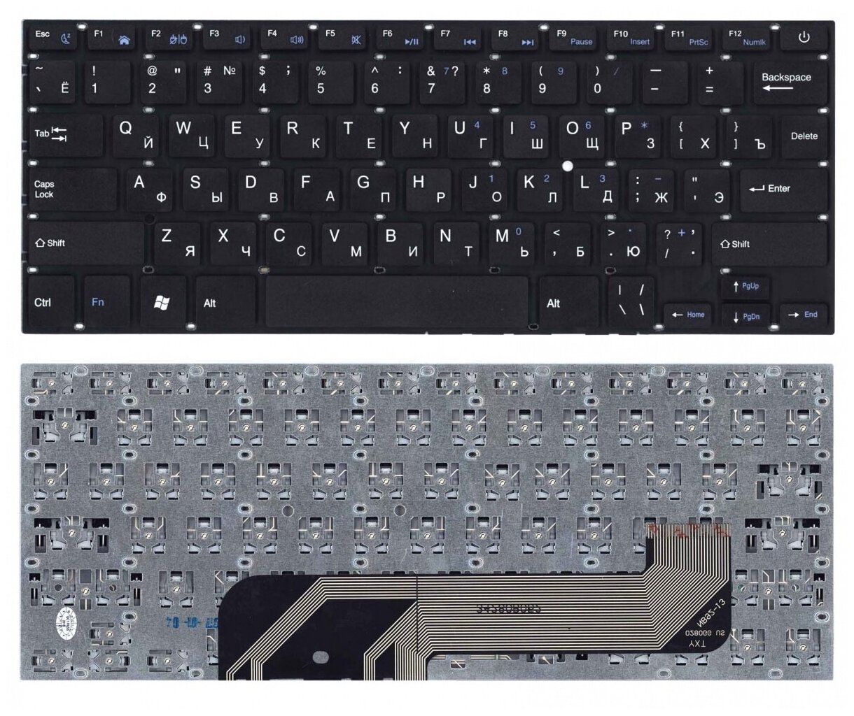 Клавиатура для ноутбука Prestigio Smartbook PSB141C01CFH черная 2070₽