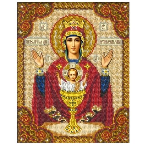 фото Набор вышивки бисером «богородица неупиваемая чаша», 18x22,5 см, русская искусница