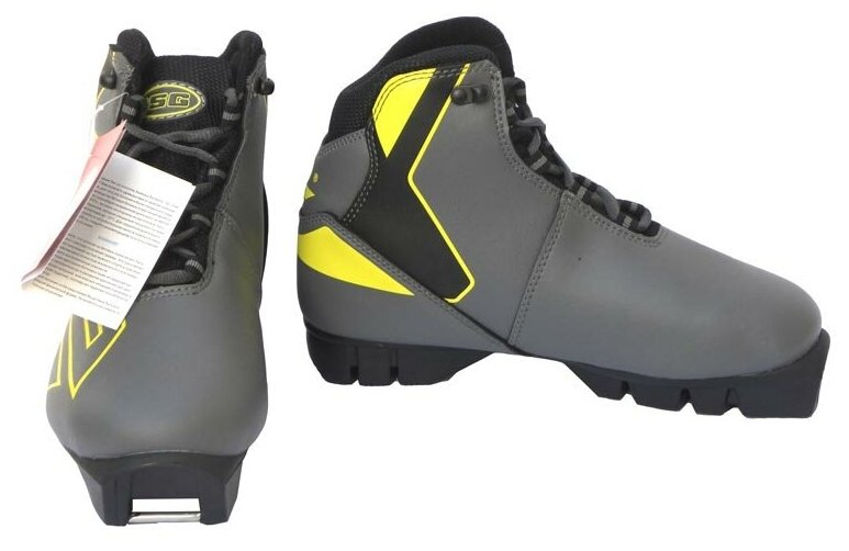 Лыжные ботинки ISG Sport 504 Men SNS 36р Серый /Желтый.