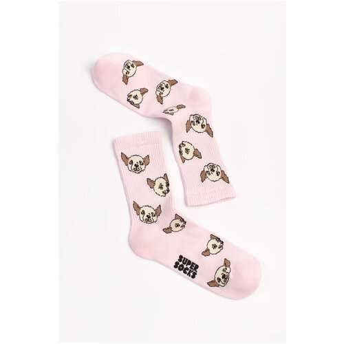 фото Женские носки super socks высокие, размер 35-40, розовый