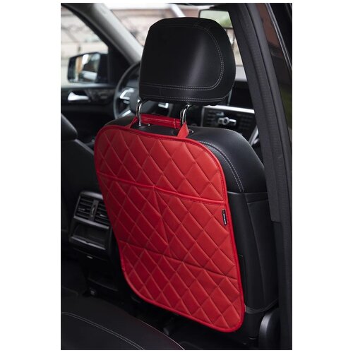 фото Защитная накидка на спинку сиденья с двумя карманами, carstoris (цвет: красный)