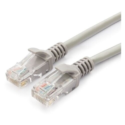 Патч-корд UTP CAT5e медный ITK PC01-C5EU-10M RJ-45 кабель 10 метров - серый кабель utp патч корд категория 5e 10 метров