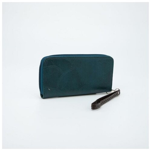 фото Кошелёк женский, 3 отдела на молнии, цвет зелёный yandex market