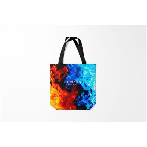 фото Сумка-шоппер / 40х40 см / геймерам / horizon zero dawn fire burnettie