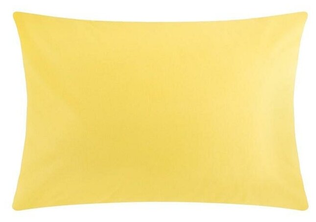 Наволочка «Этель» 50х70 см, цвет жёлтый, поплин, 125 г/м2
