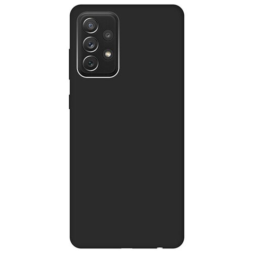 фото Ультратонкий силиконовый чехол-накладка soft touch для samsung galaxy a72 черный gosso