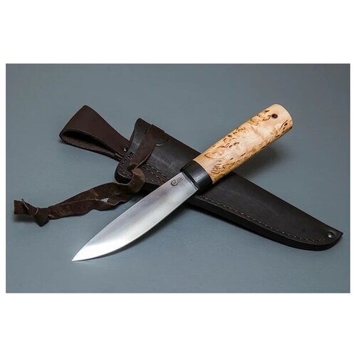 фото Мастерская сёмина нож из кованой стали "якутский средний", рукоять ценные породы древесины кузница сёмина юрия михайловича