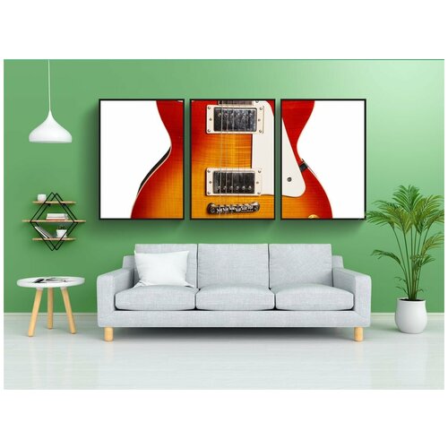 фото Набор модулных постеров для интерьера "электрогитара, гитара, музыка" 60x90 см. в тубусе, без рамки lotsprints