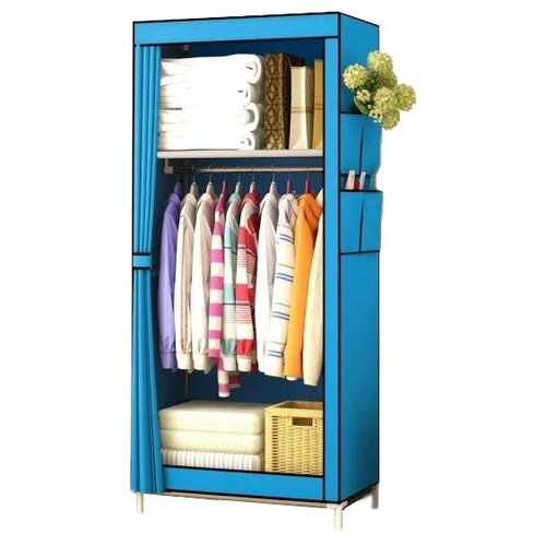 Тканевый шкаф для хранения одежды / Складной каркасный шкаф 70х45х160 см, красный