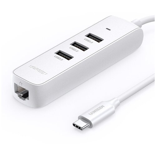 Хаб Ugreen CM416 USB-C to 3xUSB 30RJ45 White 50620 172000₽