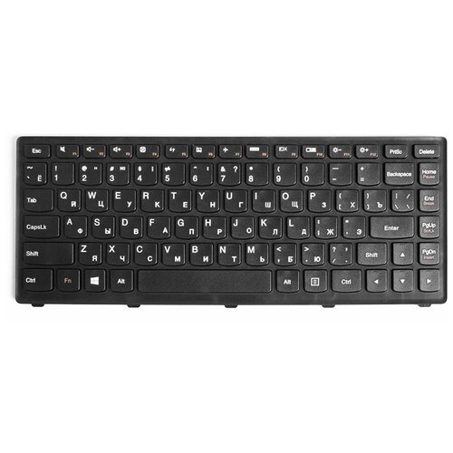 Клавиатура для ноутбука Lenovo IdeaPad S300 S400 S405 Series Плоский Enter Черная с черной рамкой PN 25-205086 800₽
