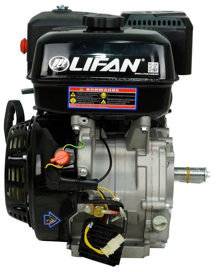 Двигатель бензиновый Lifan NP445 D25 11A (17л.с., 445куб. см, вал 25мм, ручной старт, катушка 11А) - фотография № 3