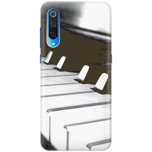 фото Силиконовый чехол на xiaomi mi 9 / сяоми ми 9 с принтом "черно-белые клавиши gosso