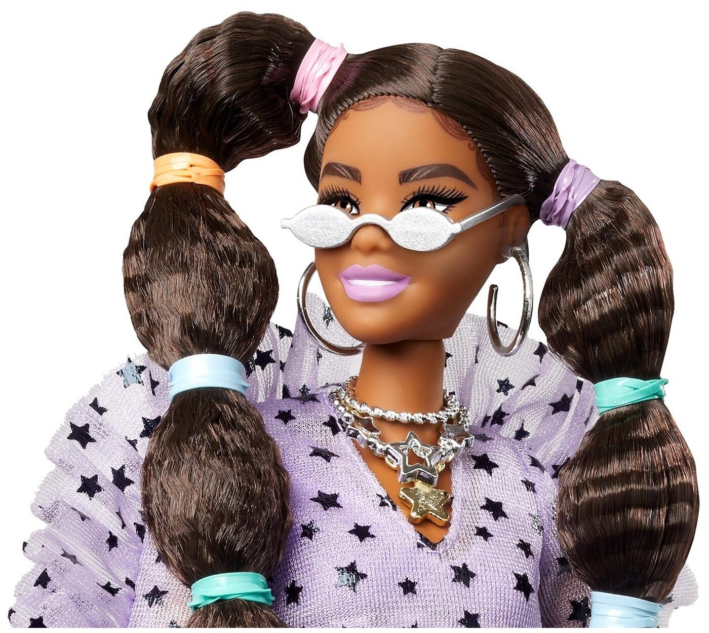 Barbie Кукла Экстра с переплетенными резинками хвостиками - фото №2