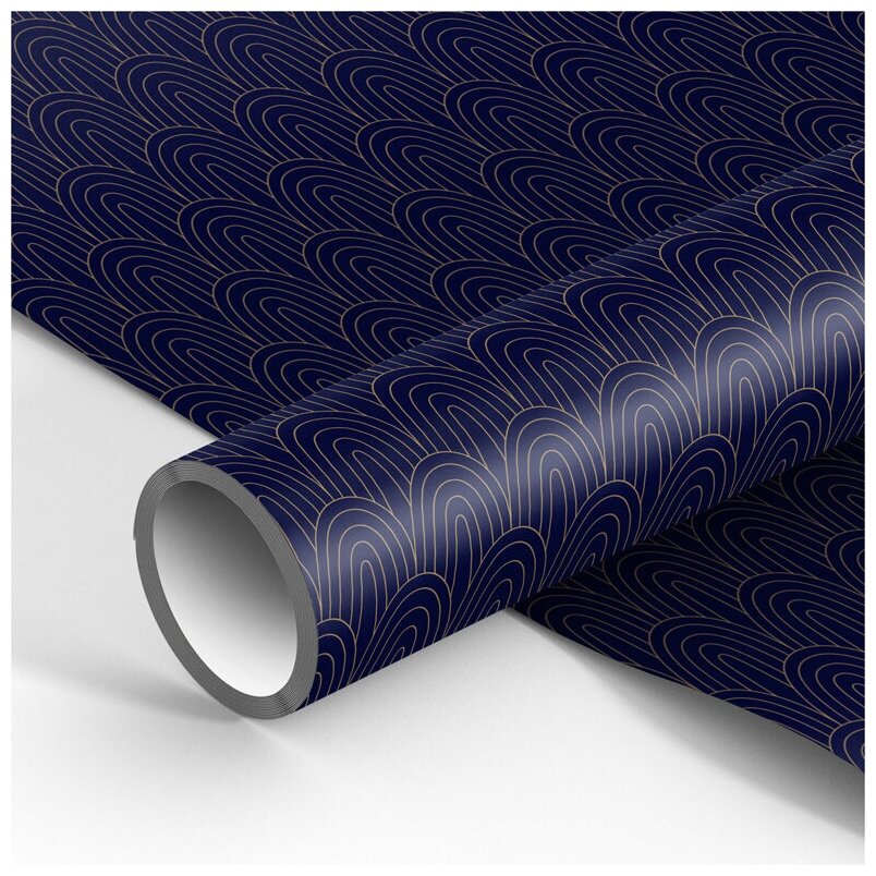 Упаковочная бумага глянц. 70*100см, "Dark blue", 90г/м2, AXLER