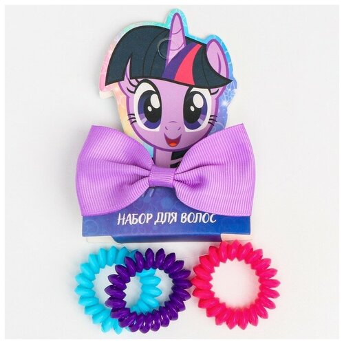 Hasbro Набор для волос заколка+резинки 3 шт Искорка, My little Pony