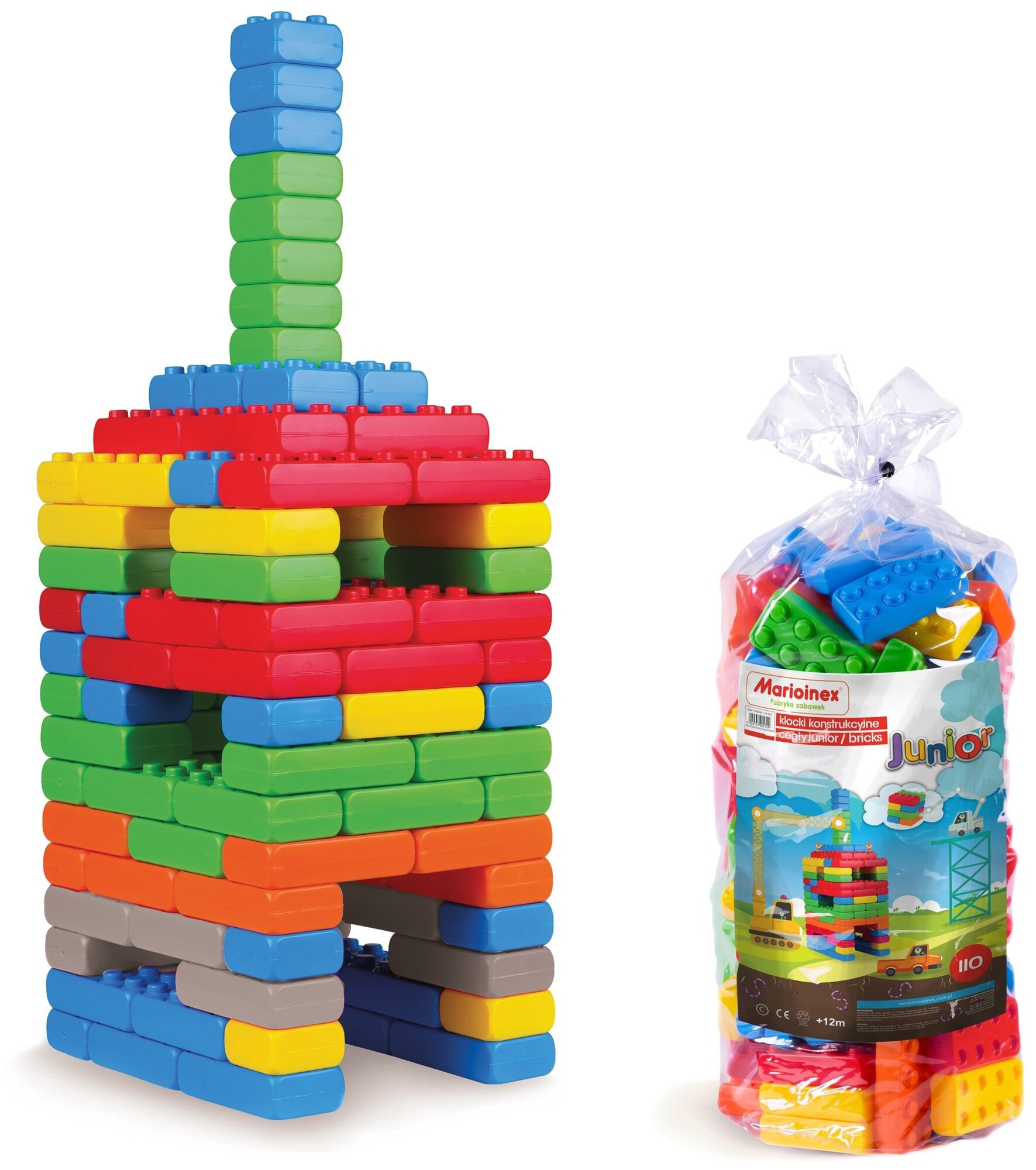 Конструктор Marioinex "Строительные блоки для малышей" -110 эл.