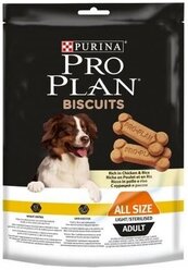 Purina Pro Plan Лакомство бисквиты для собак с курицей и рисом 12333256/12453592, 0,400 кг (2 шт)