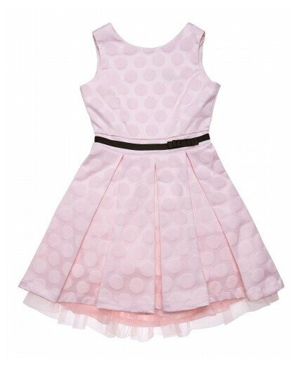 Платье Cookie, хлопок, нарядное, в горошек, размер 122, розовый