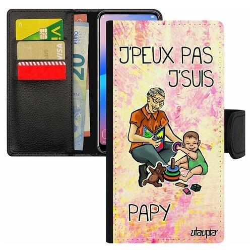 фото Чехол-книжка на смартфон galaxy s8, "не могу - стал дедом!" карикатура шутка utaupia