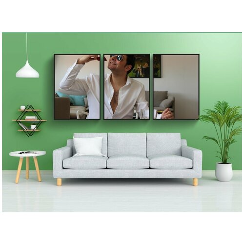 фото Набор модулных постеров для интерьера "модель, человек, автопортрет" 60x90 см. в тубусе, без рамки lotsprints