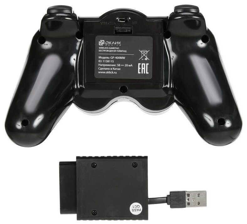 Геймпад Oklick Gp-400mw черный USB Беспроводной виброотдача .