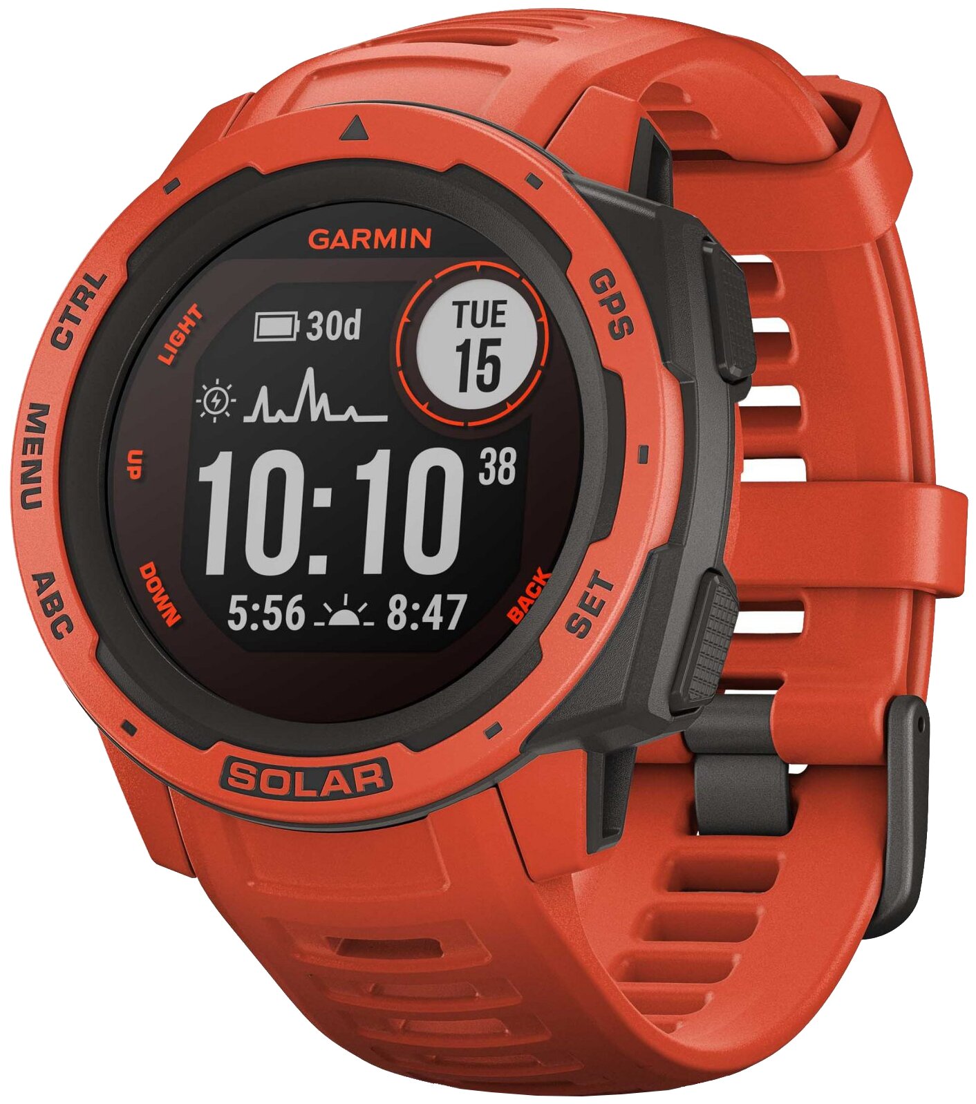 Умные часы Garmin Instinct Solar Flame Red, 010-02293-20