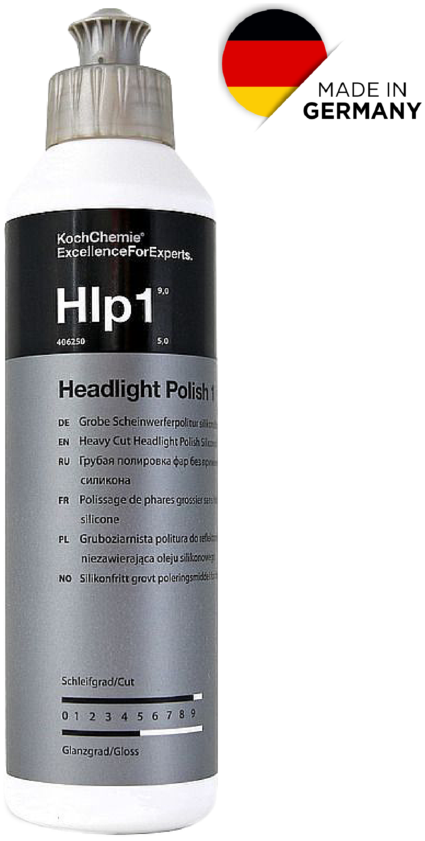 KCx Headlight Polish 1 - Паста для полировки фар без применения силикона (1 фаза). № 406250 (250мл) Koch Chemie