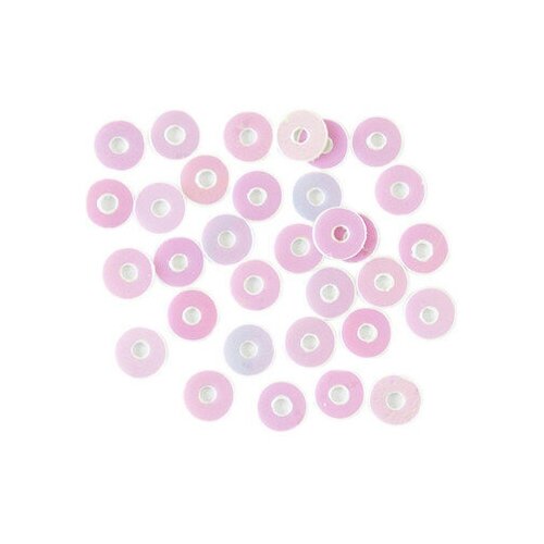 Пайетки плоские Астра 3 мм цвет 319 светло-розовый перламутр 10 упаковок по 10 грамм 193₽