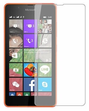 Microsoft Lumia 540 Dual SIM защитный экран Гидрогель Прозрачный (Силикон) 1 штука