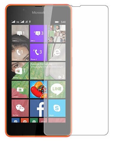 Microsoft Lumia 540 Dual SIM защитный экран Гидрогель Прозрачный (Силикон) 1 штука