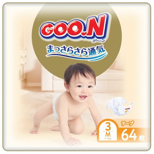 Подгузники Goo.N Soft 3/M (7-12 кг) 64 шт. goo n трусики ultra xxl 13 25 кг 36 шт