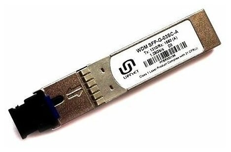 SFP-G-03SC-A Модуль SFP UpNet, 1.25Gb/s WDM, 1310/Rx 3 км, SC