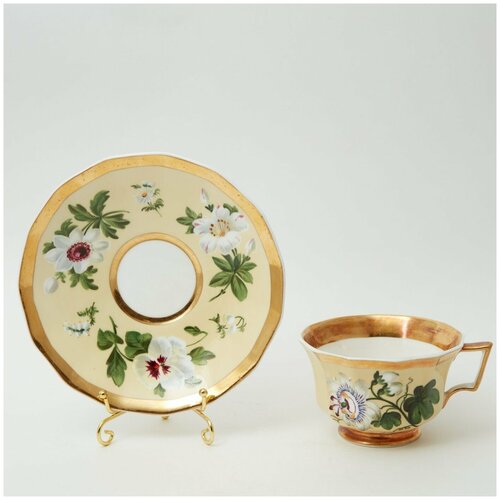 Чайная пара лимонное крытье Spode 1820-1870 No.2868