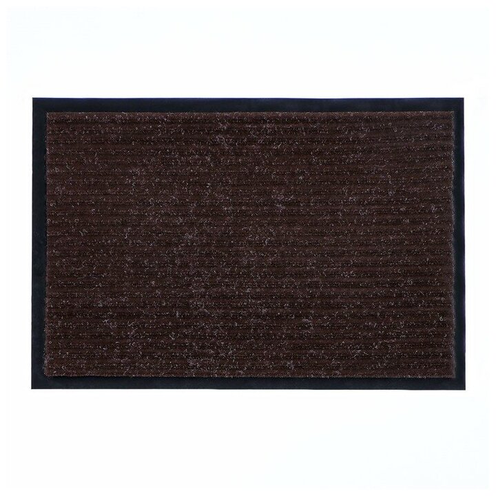 Коврик придверный влаговпитывающий, ребристый, «Стандарт», 40×60 см, цвет коричневый - фотография № 3