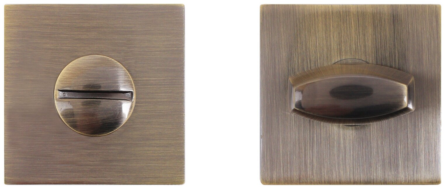 Сантехническая завертка-фиксатор WC для защелок замков задвижек (старая бронза) аллюр АРТ BK-S2 AB(6100)