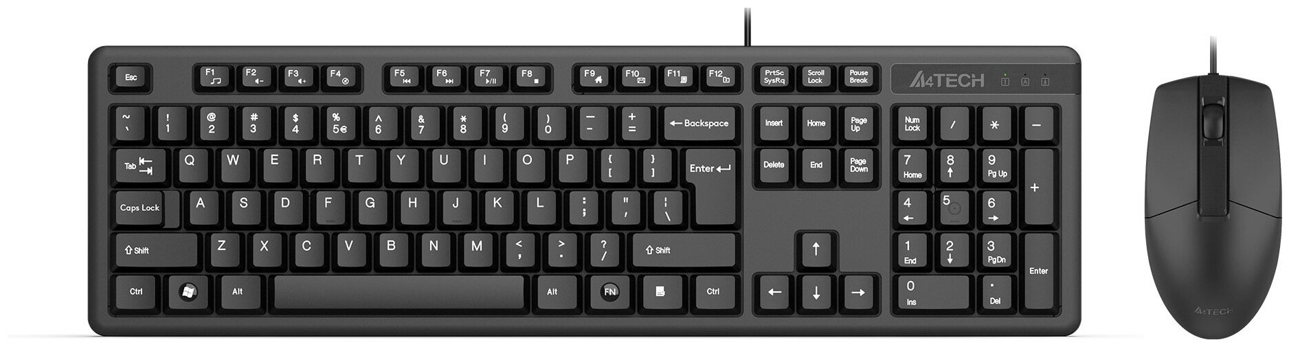 Клавиатура мышь A4Tech KK-3330 клавчерный мышьчерный USB