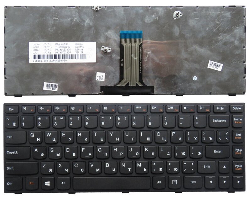 Клавиатура для Lenovo IdeaPad 14 FLEX-2 G40 G40-30 B40 B40-30 G40-45 G40-70 25-214510 710₽