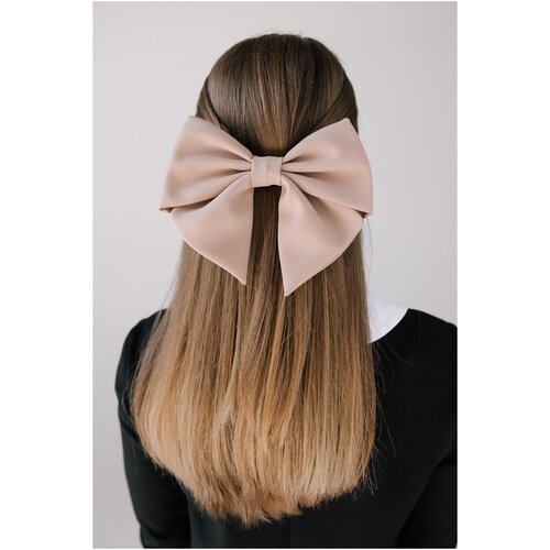 Бант для волос MAYYA на заколке-автомат 10 см, шоколадный