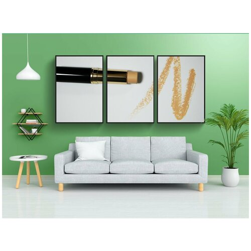 фото Набор модулных постеров для интерьера "косметика, макияж, мириться" 60x90 см. в тубусе, без рамки lotsprints