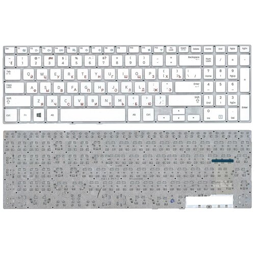 Клавиатура для ноутбука Samsung NP370R5E NP510R5E белая 1594₽