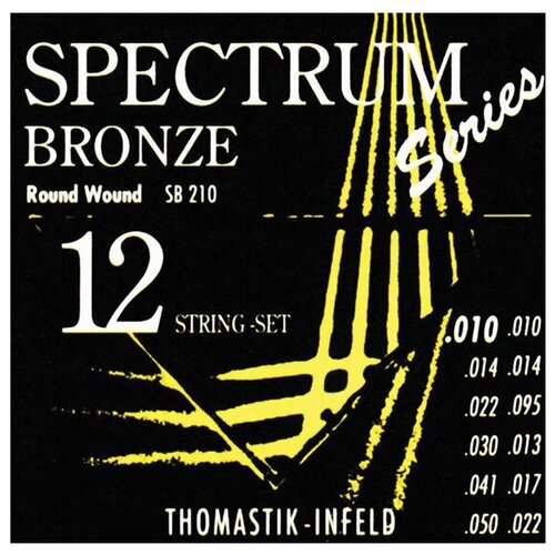 Spectrum Bronze Комплект струн для 12-струнной акустической гитары, бронза, 10-50, Thomastik струны для акустической гитары thomastik spectrum sb111t