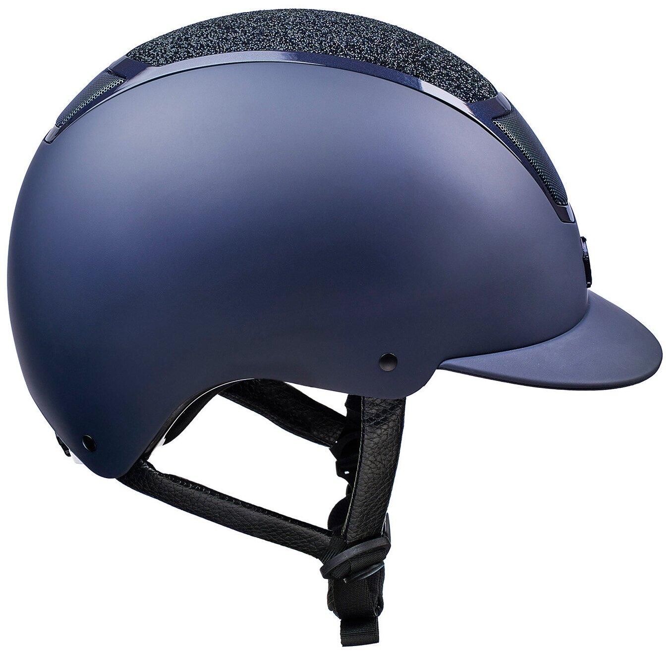 Шлем для верховой езды с регулировкой SHIRES Karben "Valentina", обхват головы 59-61 см, синий (Великобритания) - фотография № 2