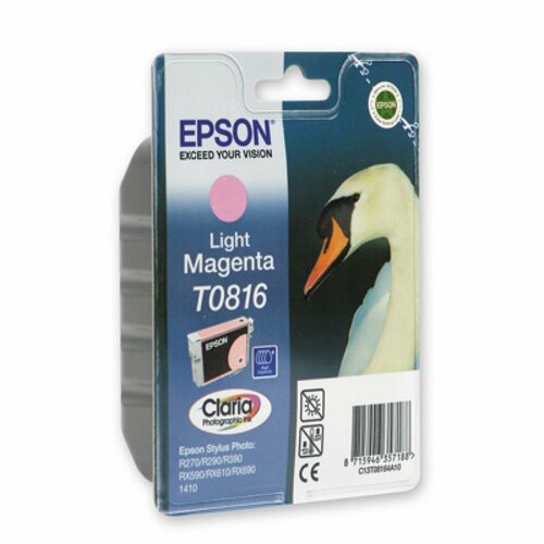 Картридж струйный Epson T1116 / T0816 / C13T08164A / C13T11164A10 Увеличенной емкости светло-пурпурный 990 стр. для Epson (C13T11164A10)