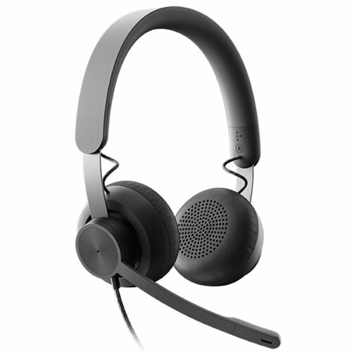 Гарнитура Logitech Headset Zone Wired UC Graphite USB Black 981-000875 19768₽